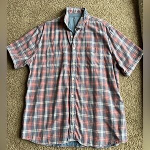 Men’s Faherty Plaid Chambray Shirt